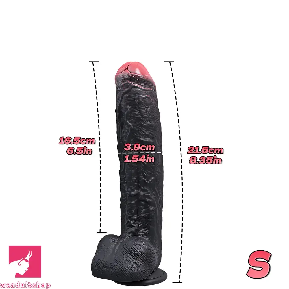 8.35in 10.43in 12.2in Uncut Large Silicone Realistic Skin Dildo Real Orgasm