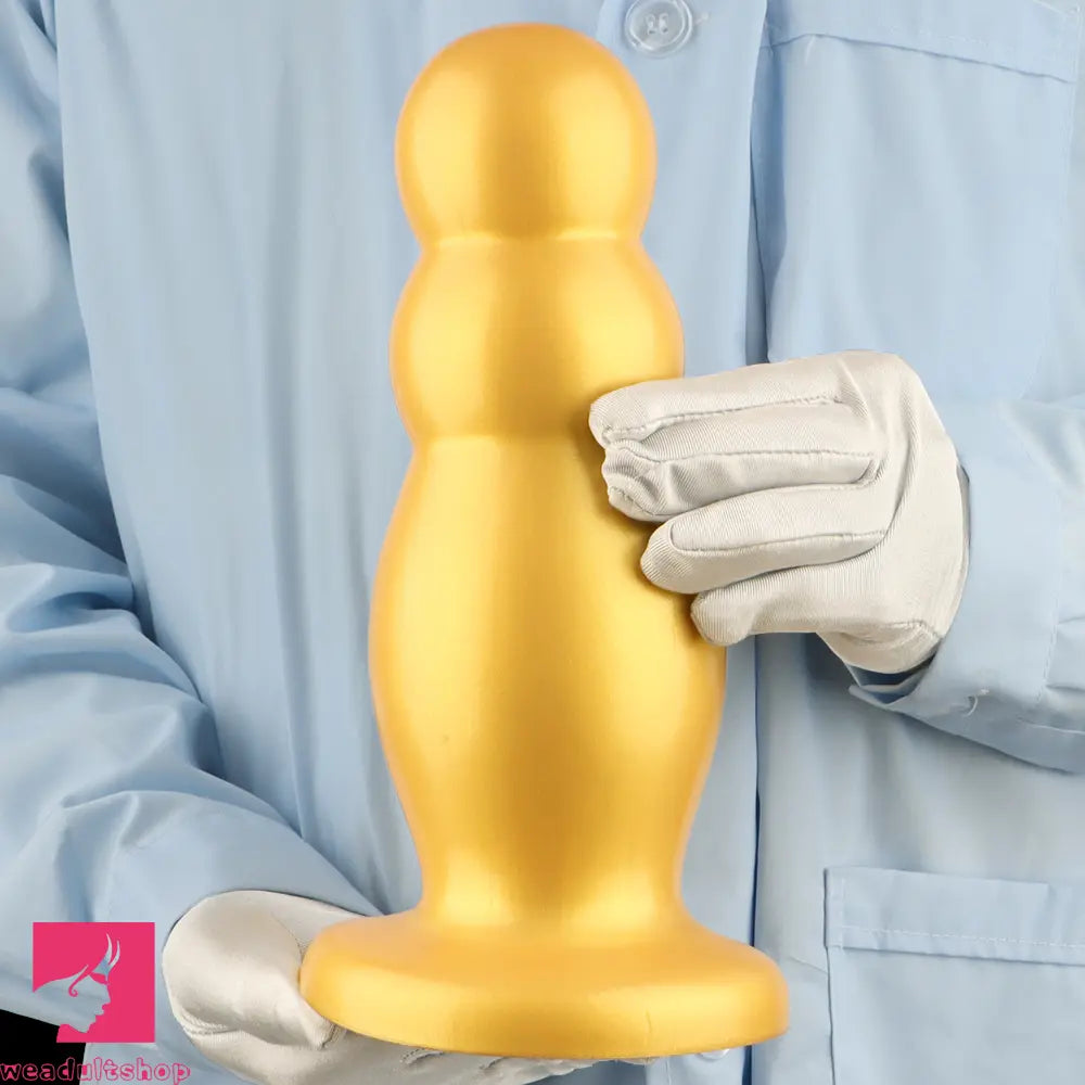 6.7in 10.23in Golden Silicone Extra Large Thick Butt Plug Dildo Butt Beads