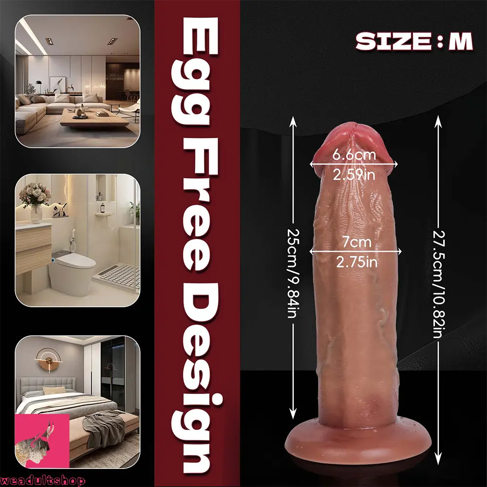 9.25in 10.82in 12.79in Big Head Egg Free Silicone Real Dildo For Female Love