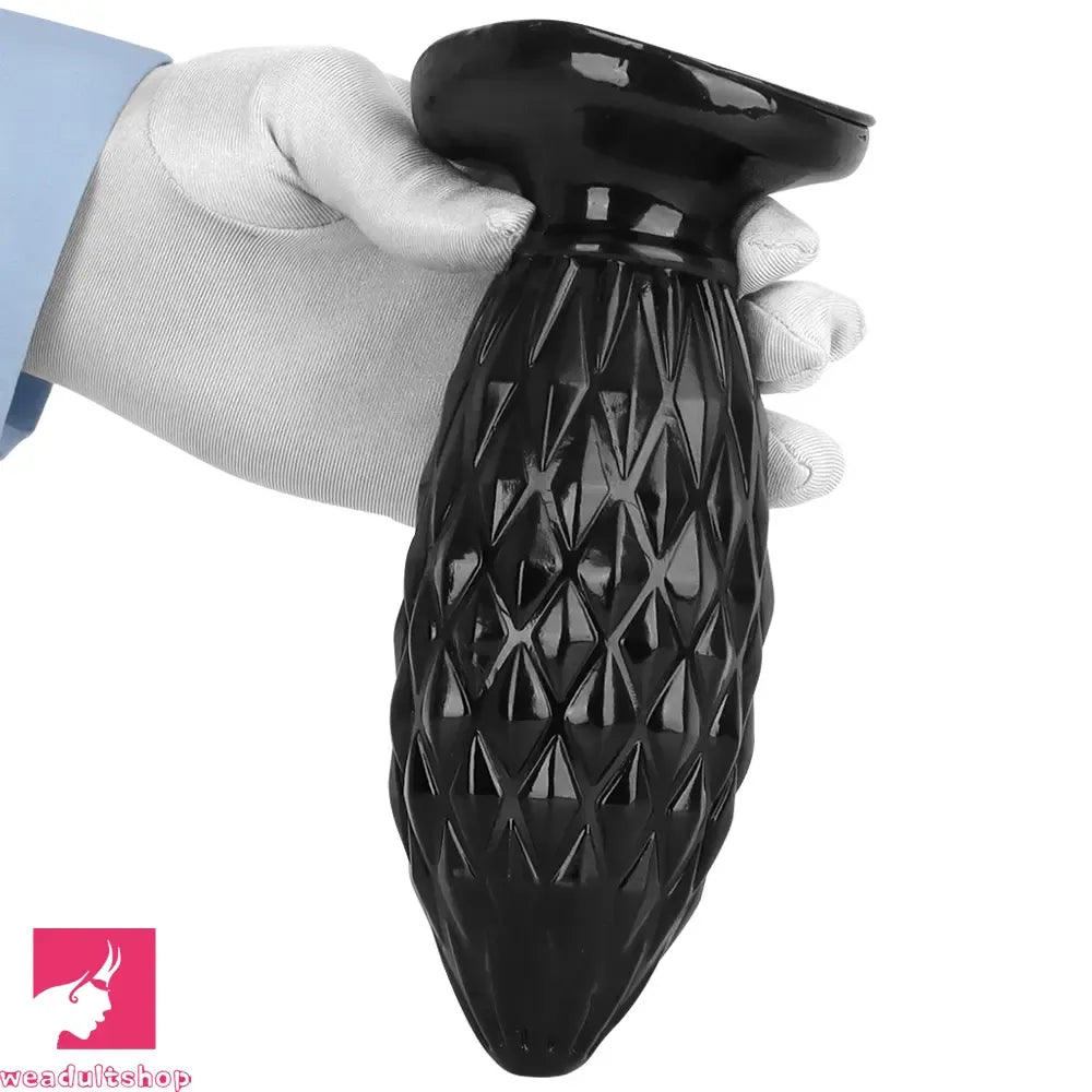 7.48in Black PVC Butt Plug Dildo For Men And Women Sexual Intimate Sex