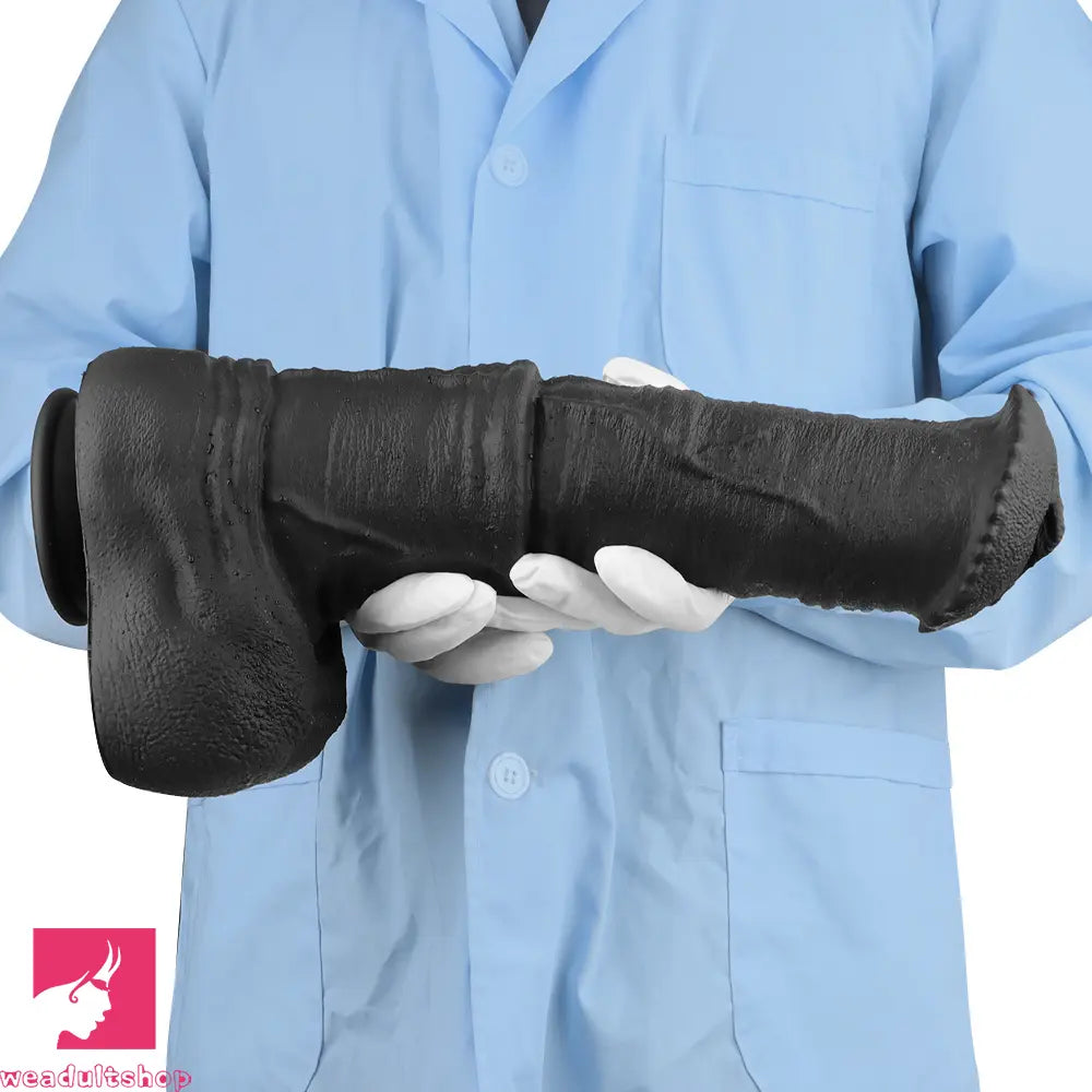 11.41in 13.18in 14.56in Big Long Black Silicone Thick Dildo Indoor Cock Toy