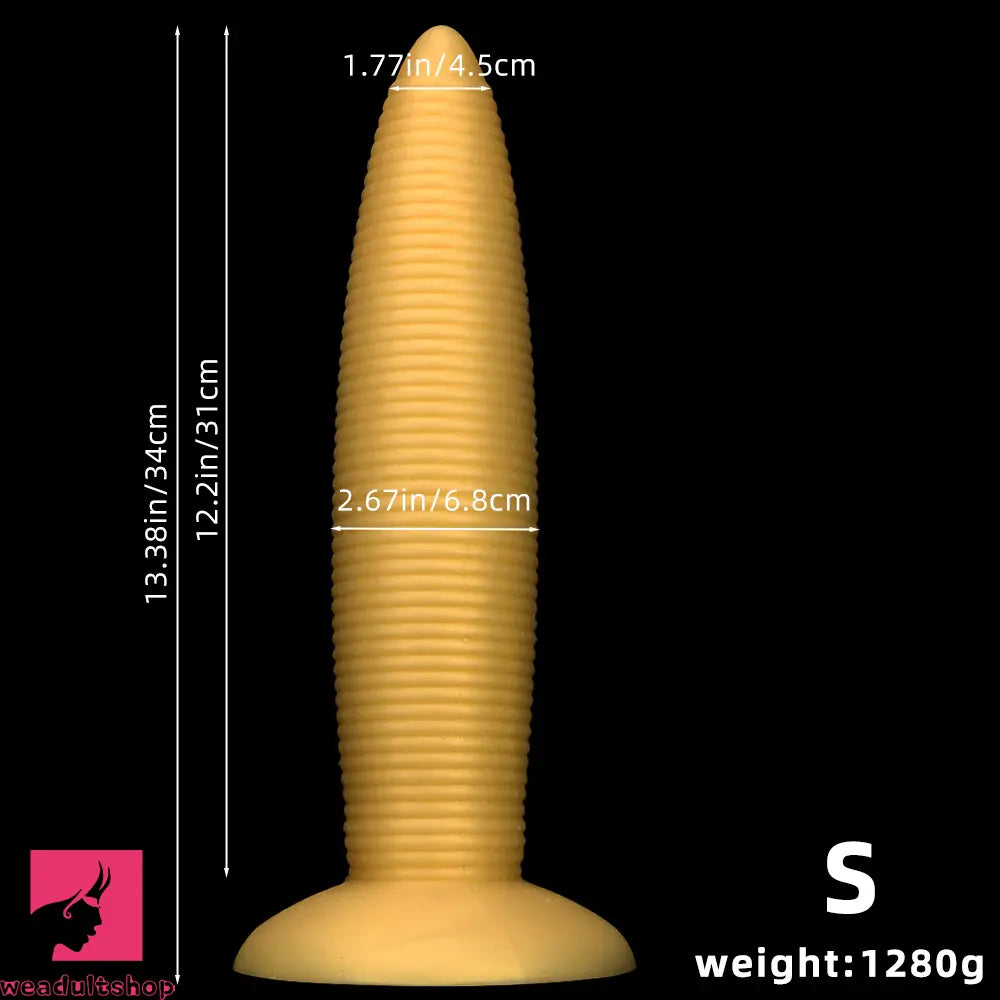 13.38in 14.96in Pointed Large Long Threaded Anal Plug Dildo For Anal Sex