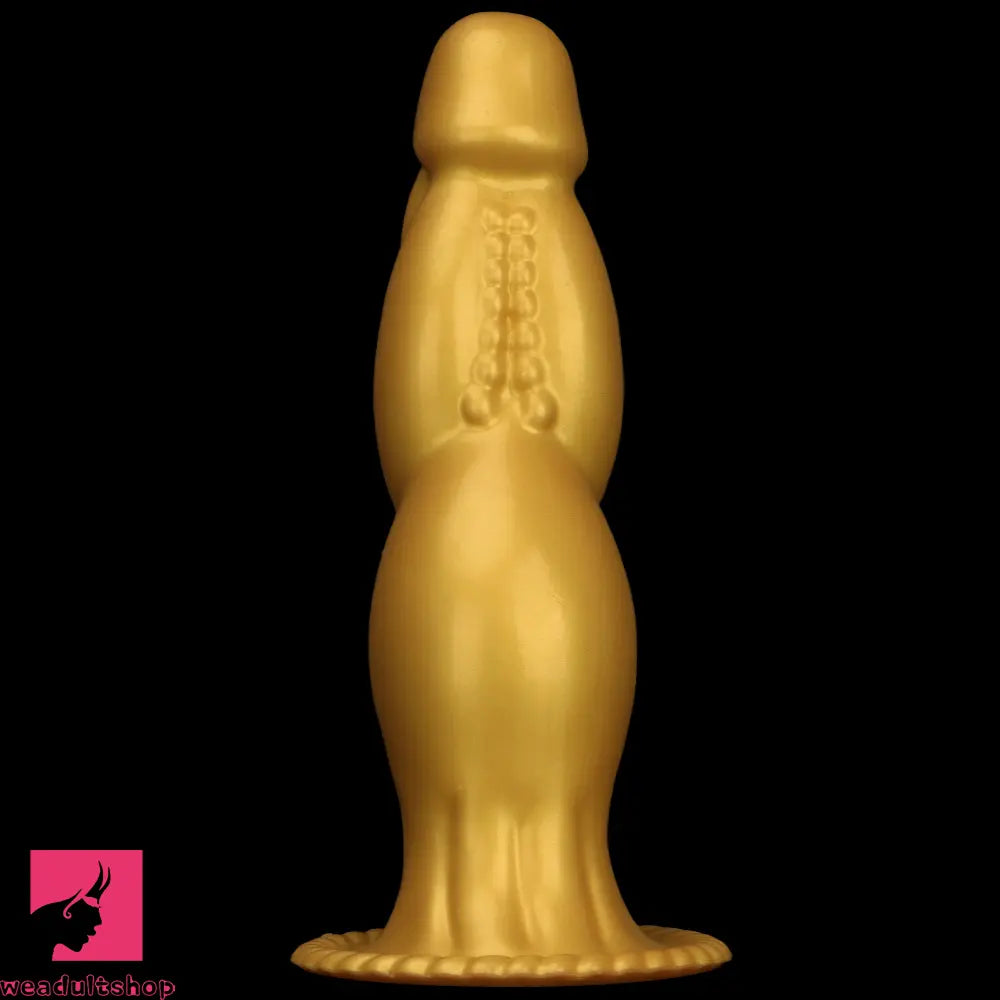 13.78in Golden Soft Silicone Big Fantasy Highquality Material Anal Dildo