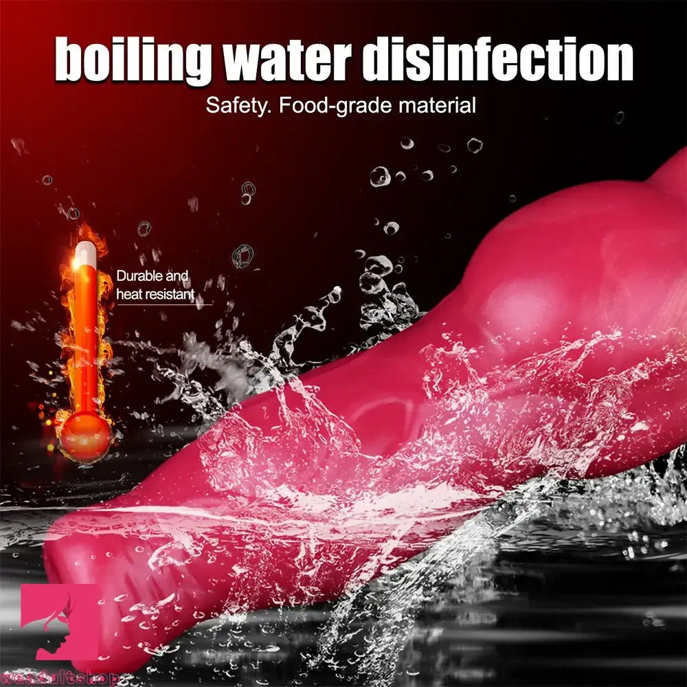 8.46in Knotted Silicone Soft Big Dog Ejaculating Dildo Penis Sex Toy