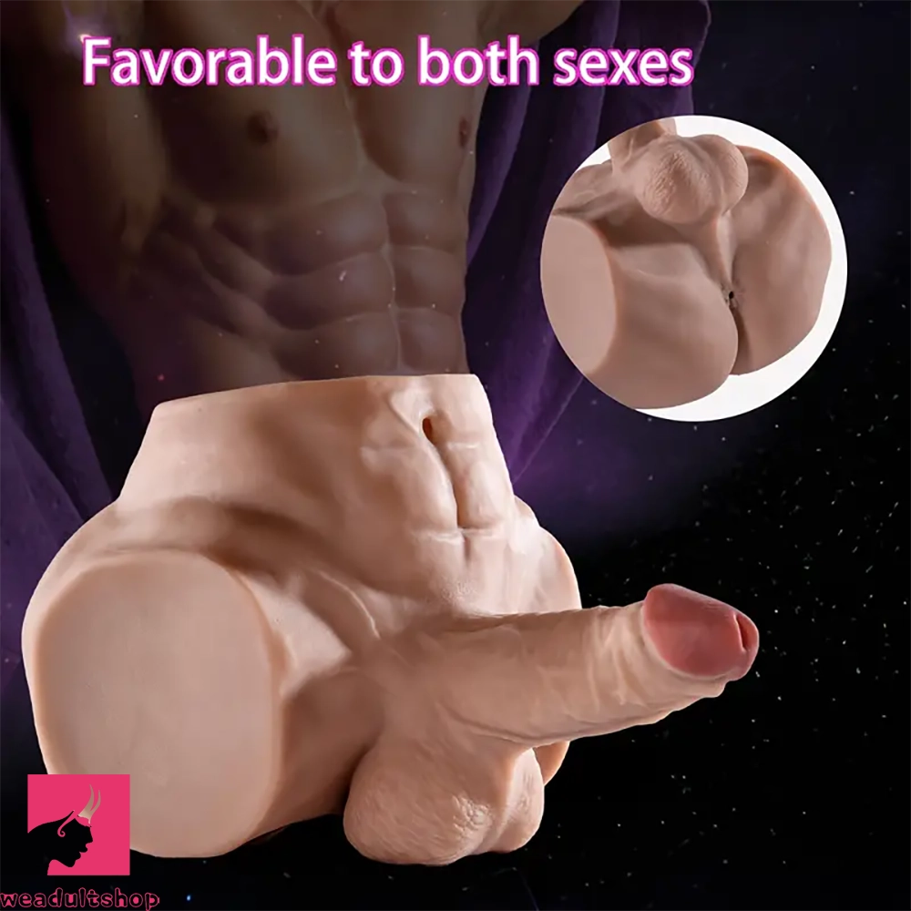 4.73in Realistic Torso Sex Doll With Flexible Dildo Female Masturbator