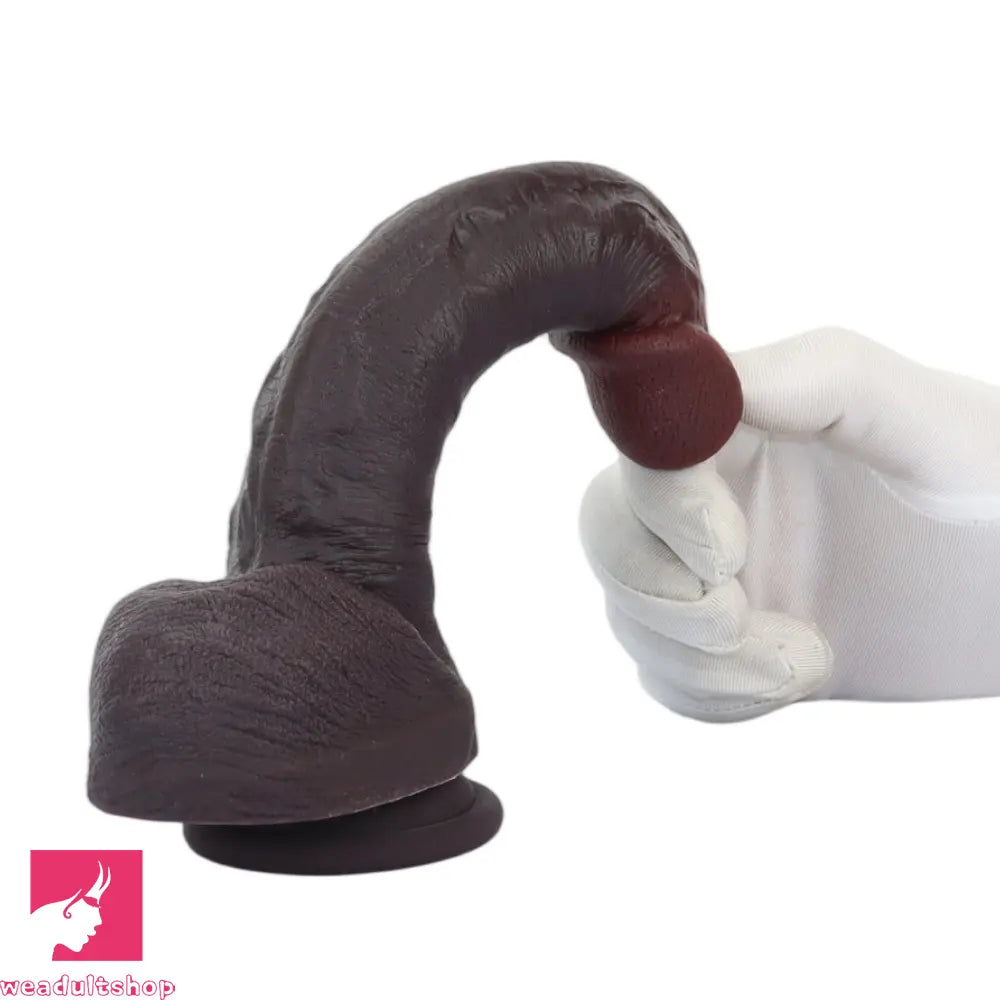 8.67in Real Skin Silicone Soft Big Dildo For Handsfree Pleasure Couple Love