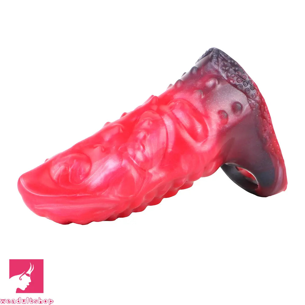 6.14in Hollow Dildo Built-in keel Vibration Remote Control Tentacle Penis Sleeve