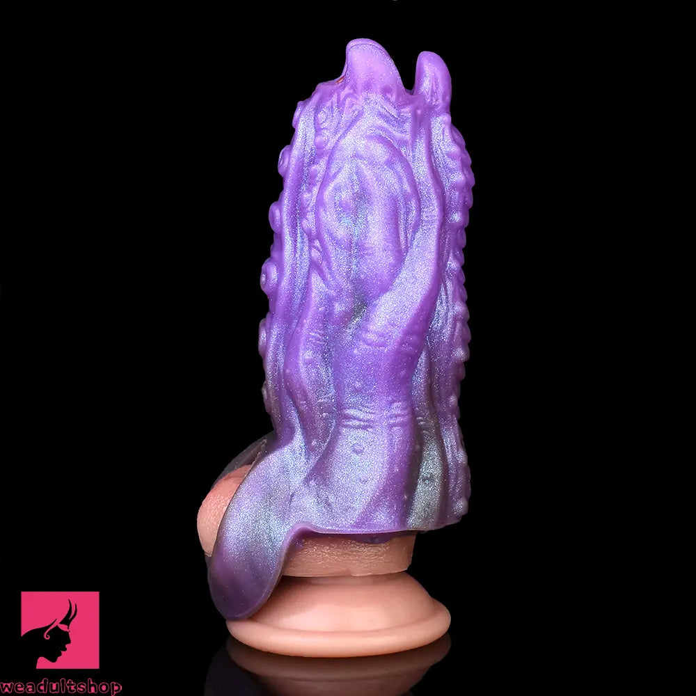 5.19in Dragon Tentacle Spiked Cock Creature Fantasy Hollow Dildo Sleeve
