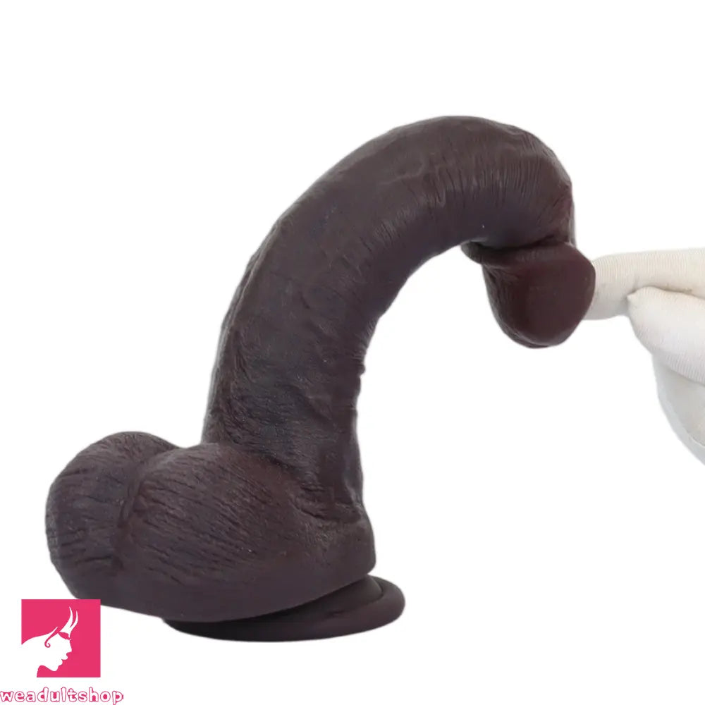 8.67in Double Layer Silicone Soft Big Dildo For Vaginal Massage Masturbation