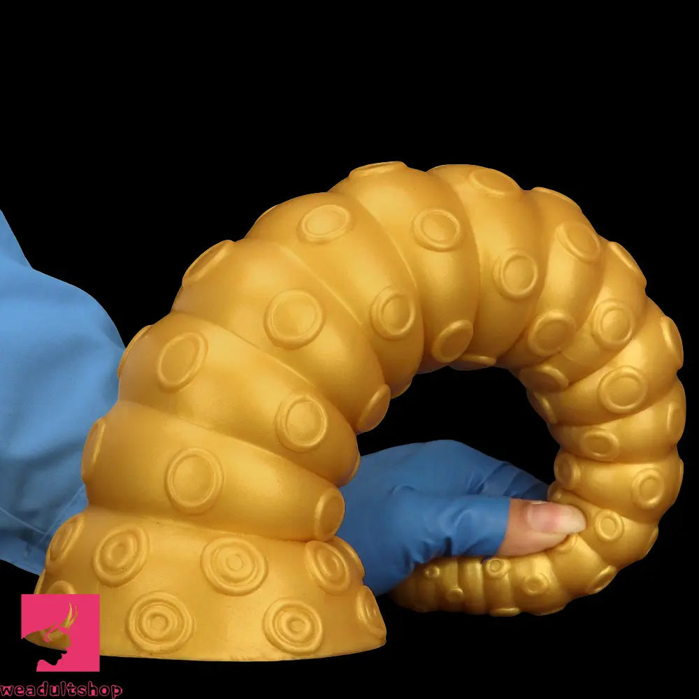 15in Gold Silicone Octopus Legs Extra Large Thick Long Dildo For Women