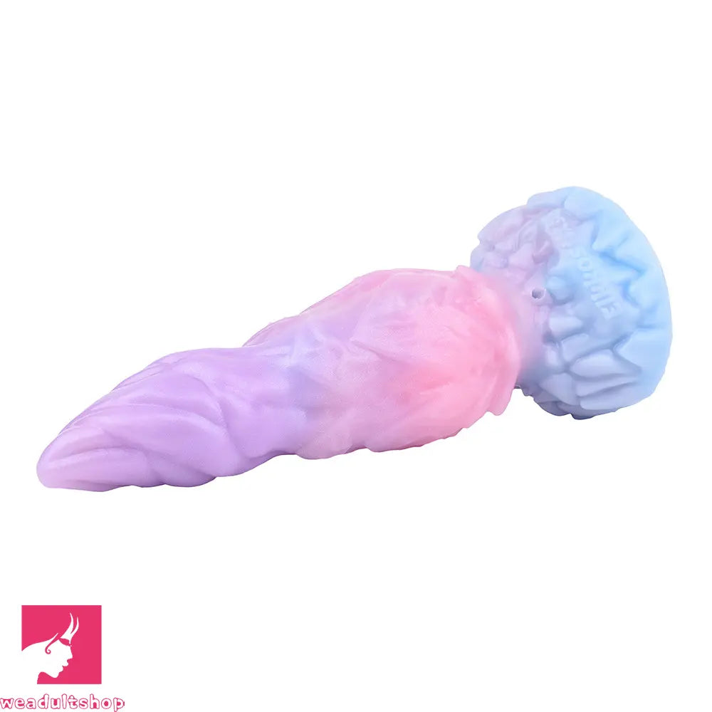 8.14in Squeeze Inflatable Alien Penis Big Fantasy Silicone Dildo For Clit