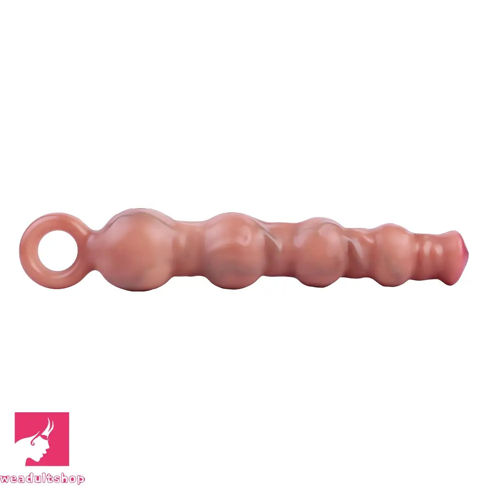 10.5in Big Vibrating Silicone Pulling Beads G Spot Horse Dildo With 3 Motors