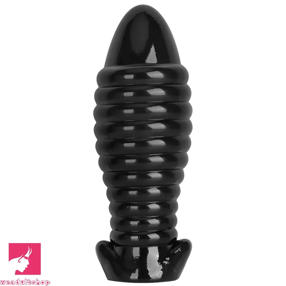 5.11in 7.08in 9.05in Dragon Egg Thread PVC Black Toy Big Butt Plug Dildo