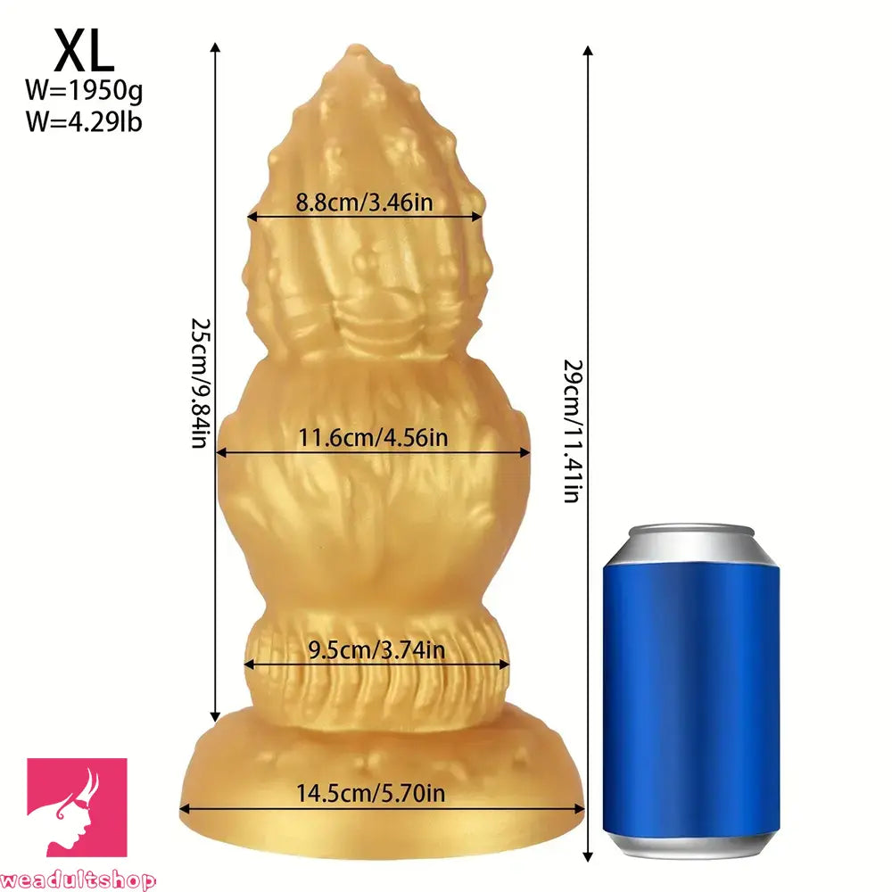 7.87in 9.05in 10.23in 11.41in Golden Gourd Sharp Pointed Large Fat Dildo