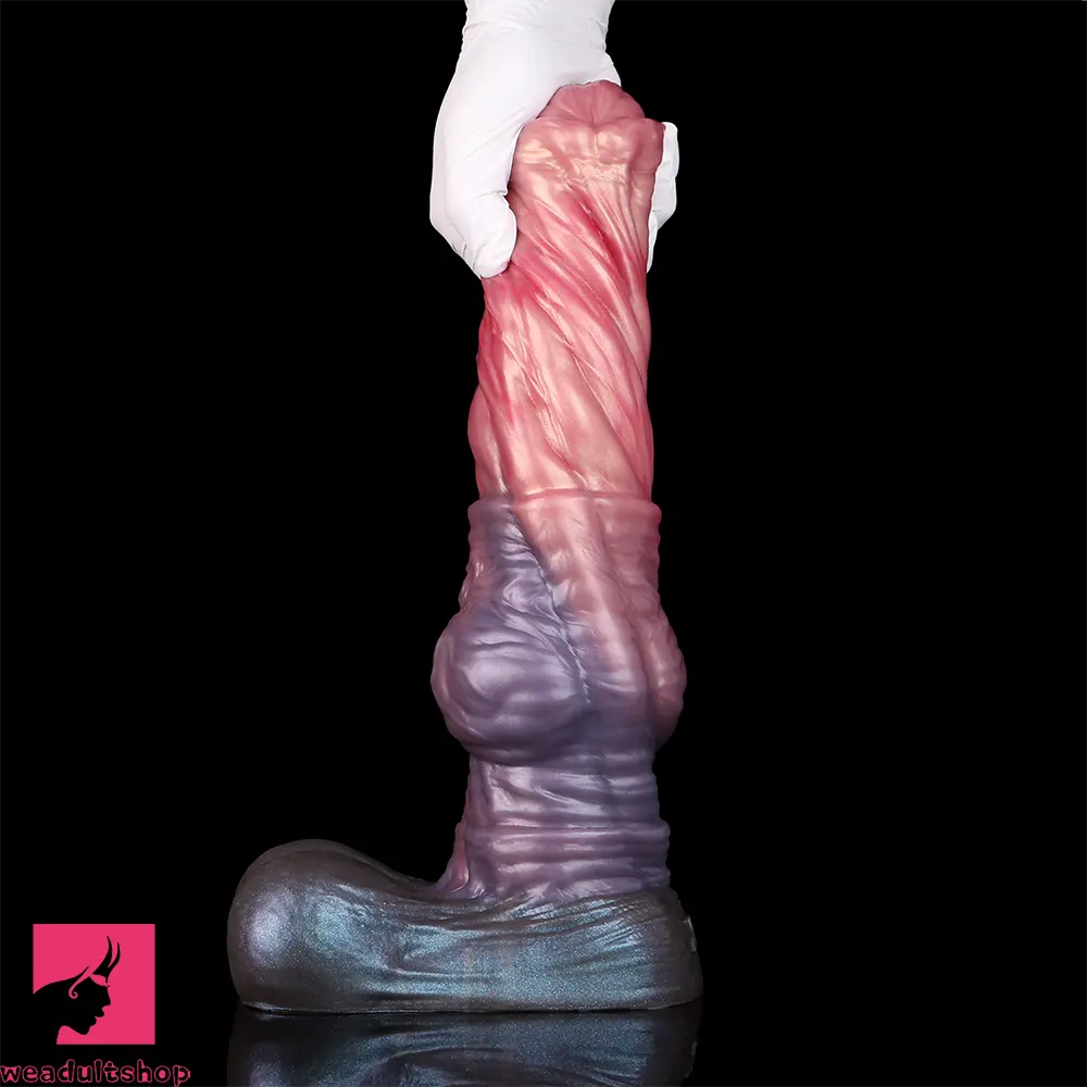 8.74in 10.66in 13.3in Fantasy Dual Layer Silicone Muscle Horse Cock Dildo