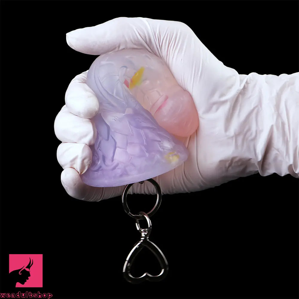 4.68in 5.9in 7.16in 8.26in Fantasy Spiked Silicone Soft Dildo With Key Chain