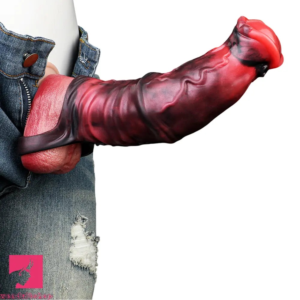 6.1in 6.89in 7.95in Horse Animal Penis Soft Dildo Sleeve Penis Extender