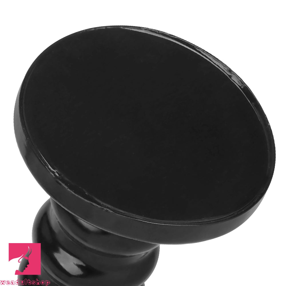 12.6in Black Pull Beads Thick Big Head Penis Anal Plug PVC Cock Dildo