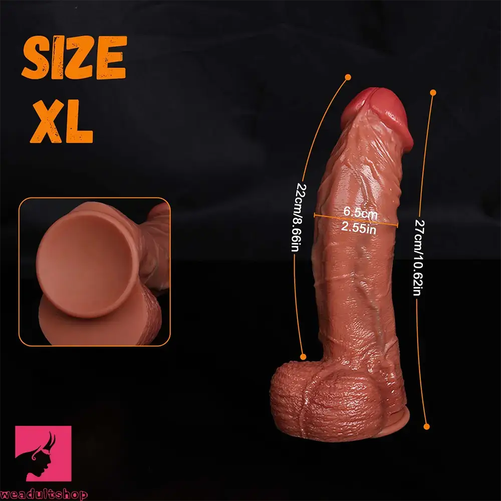 8.26in 9.44in 10.03in 10.62in 12.2in Upward Curved Silicone Big Wide Dildo