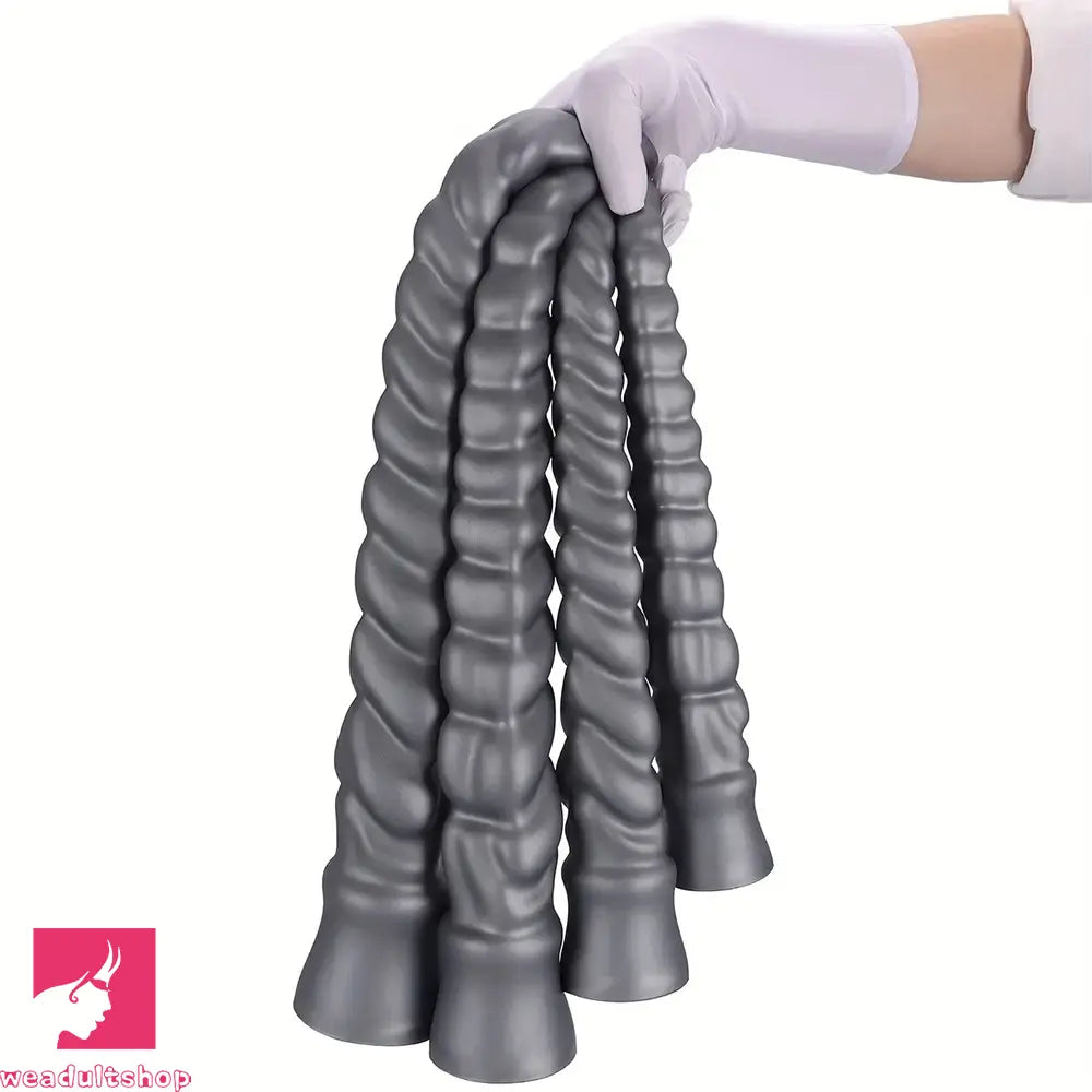 13.77in 15.74in 17.71in 19.68in Long Screw Anal Whip Huge Clit Soft Dildo