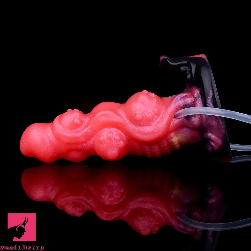 5.91in Odd Knot Spiked Silicone Soft Inflatable Spraying Squirting Real Dildo