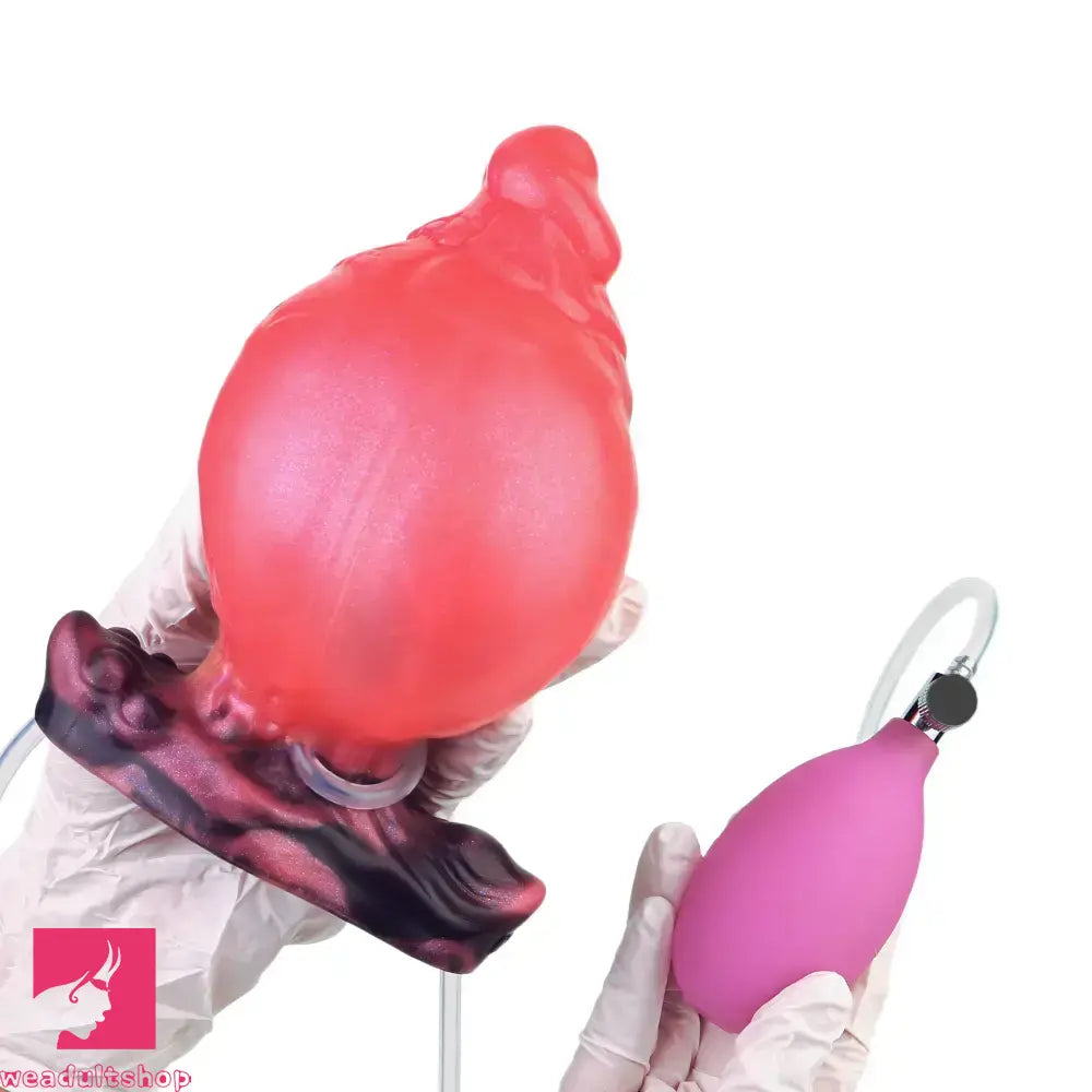 5.31in Fantasy Silicone Soft Inflatable Spraying Water Dildo For Anus Sex