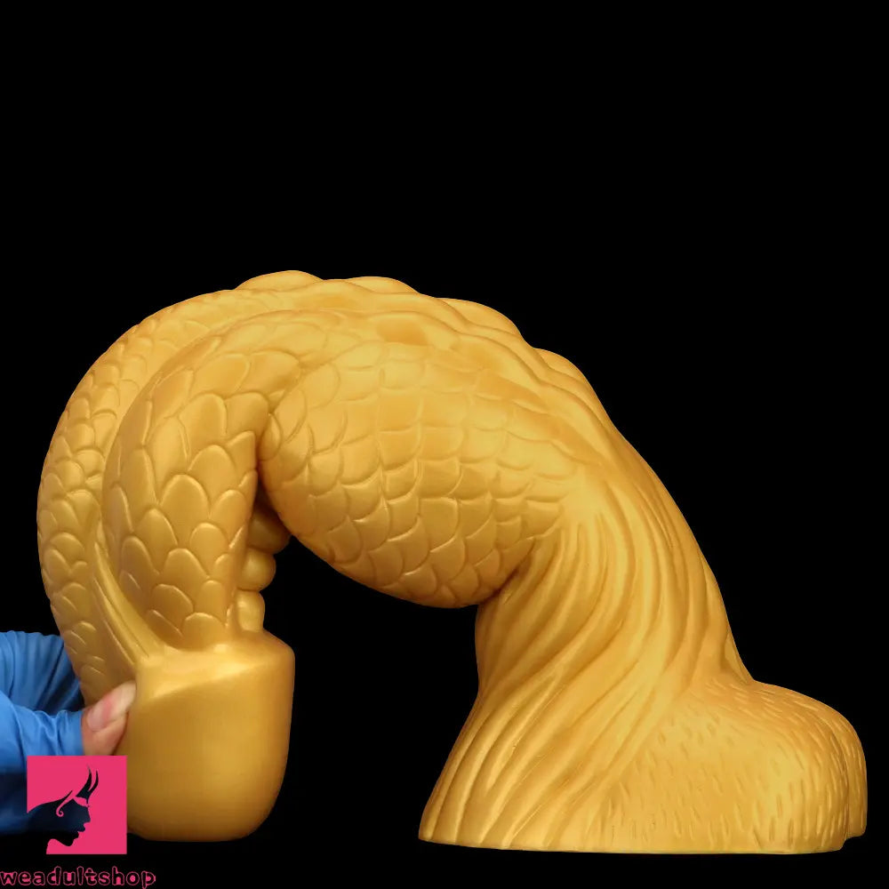 14.56in Gold Silicone Dragon Soft Big Long Realistic Animal Thick Dildo