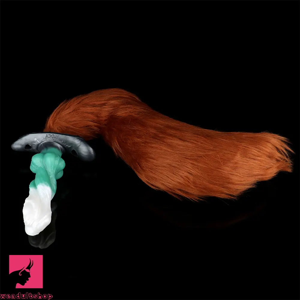 7.08in Odd Dog Knot Strap on Dildo For Fox Tail Cosplay Anus Dilator Masturbator