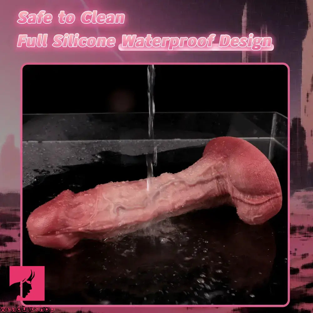 9.33in Double-layer Liquid Silicone Skin-like Realistic Extra Cock Dildo