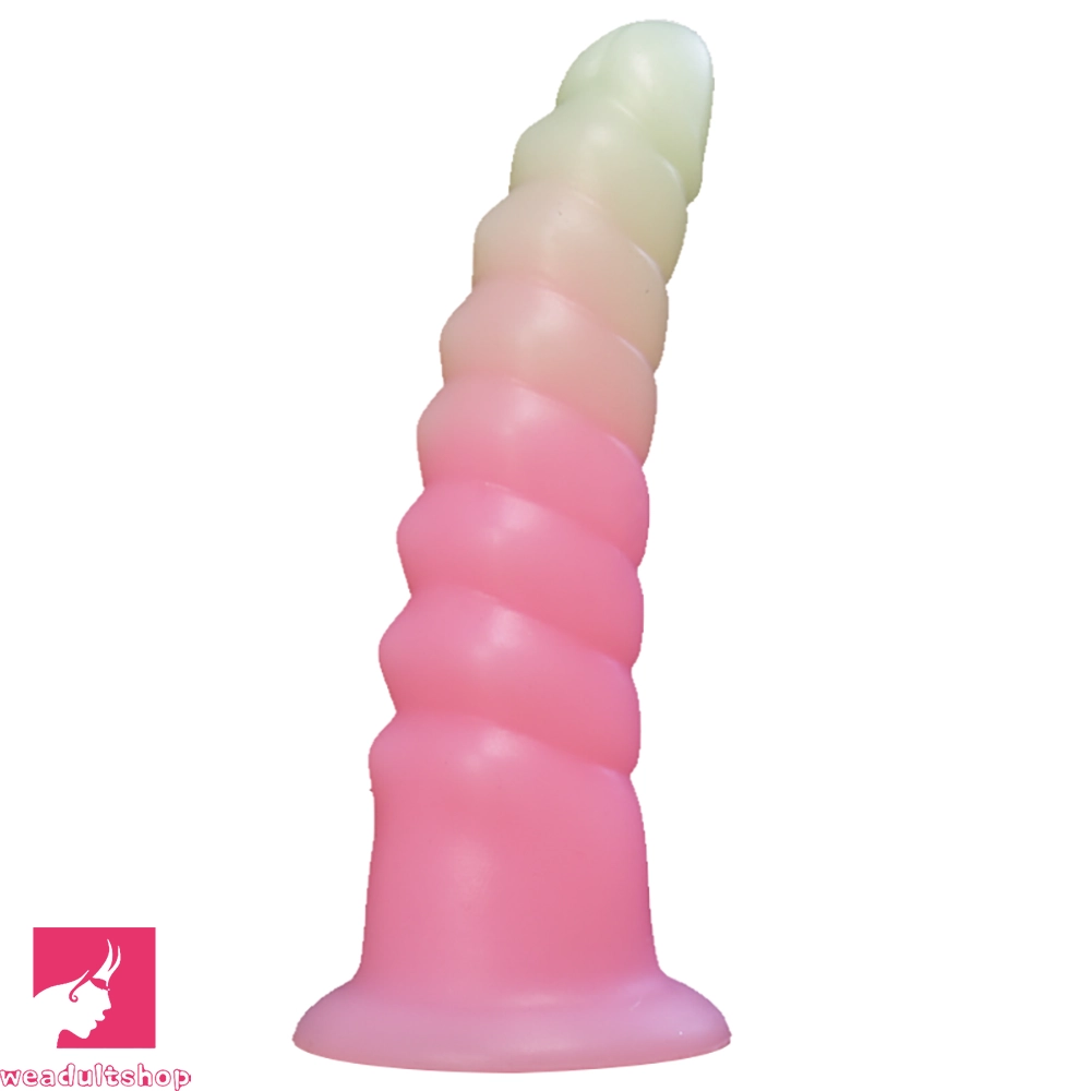 7.28in Luminous Soft Silicone Fantasy Dildo Silicone Dick For Anal Prostate