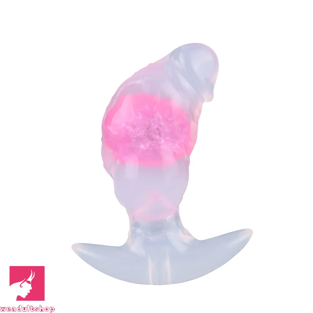 4.1in Fox Tail Wear Anchor Silicone Dildo Butt Plug For BDSM Role Sex Toy