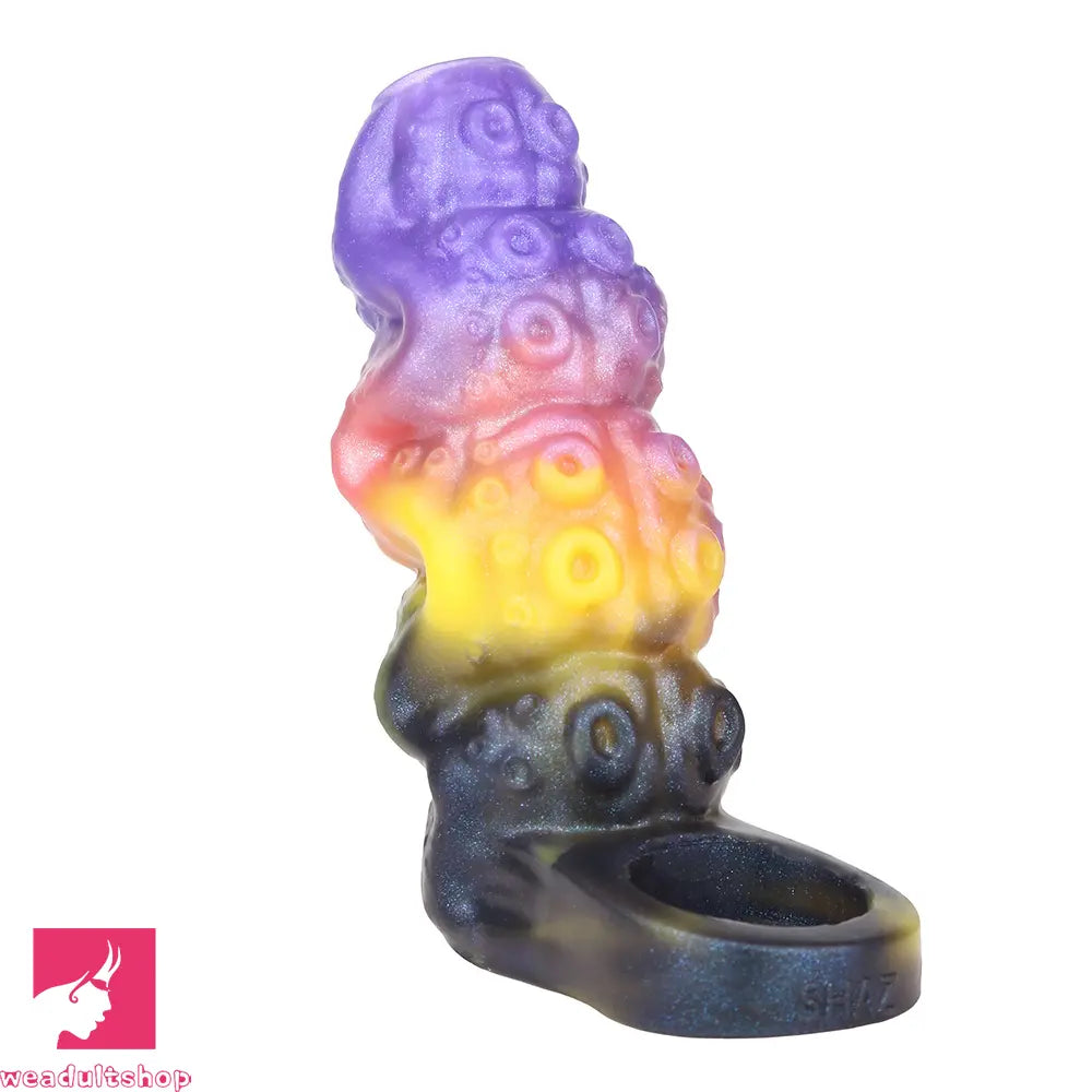 4.96in Sathos Euvoros Tentacle Silicone Soft Dildo Sleeve Penis Extender