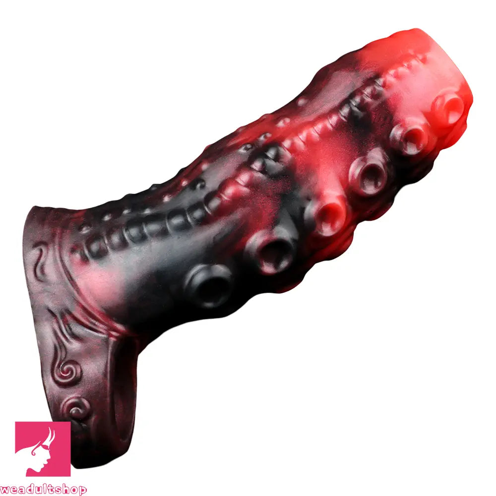 3.54in 4.72in 5.51in 6.69in Tentacle Silicone Soft Dildo Sleeve Penis Extender