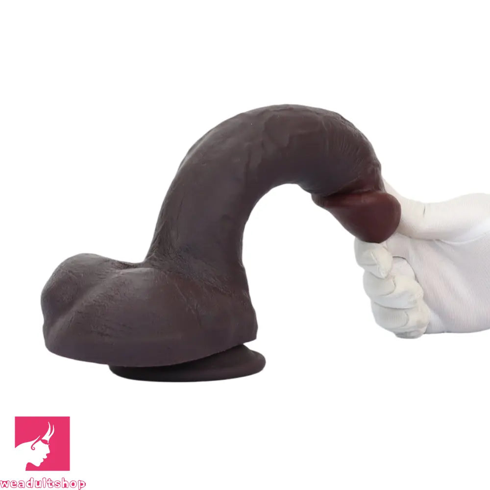 10.23in Double Layer Silicone Big Dildo With Strong Suction Cup For Couples