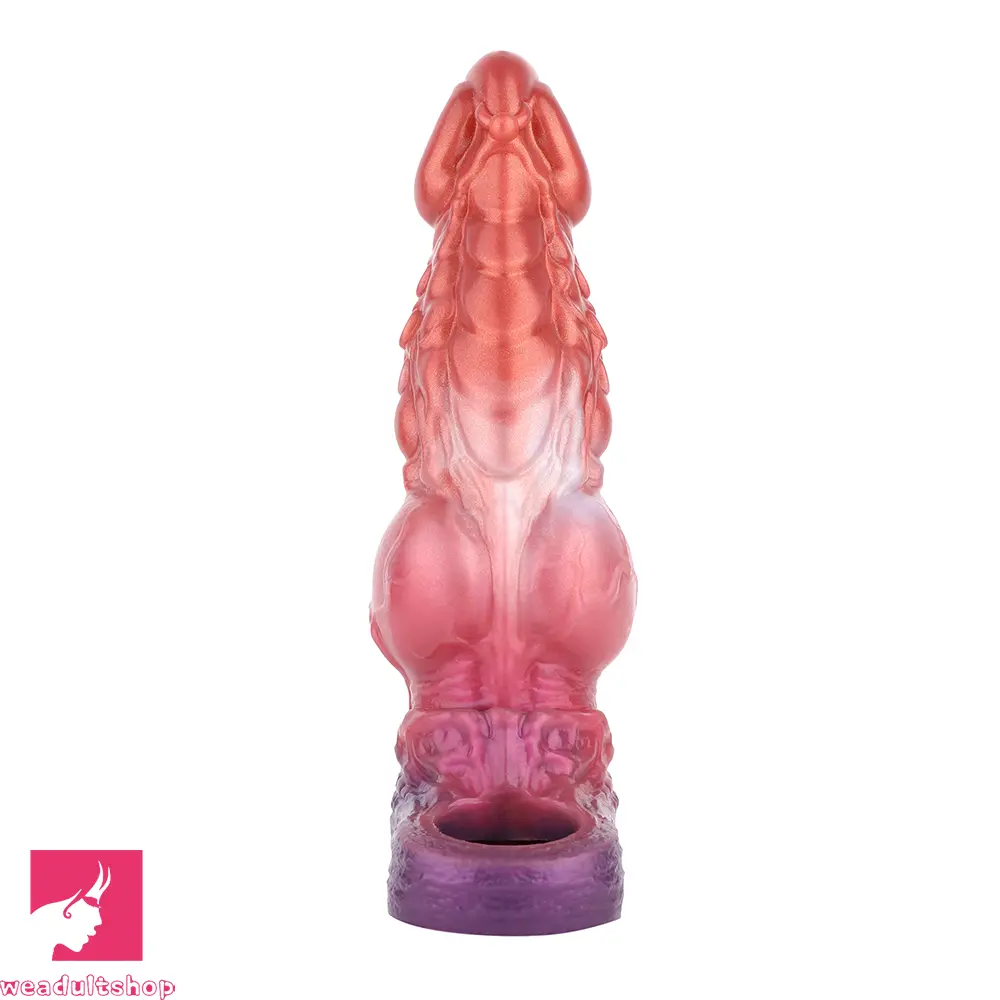 6.85in 8.11in 9.84in Dragon Monster Knot Silicone Dildo For Sleeve Sheath