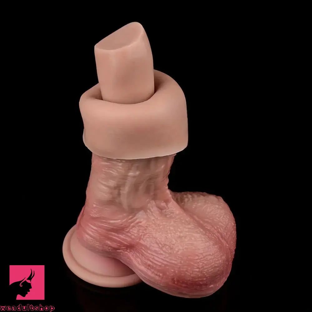 6.69in Realistic Female Manual Dual Density Silicone Soft Thick Soft Dildo