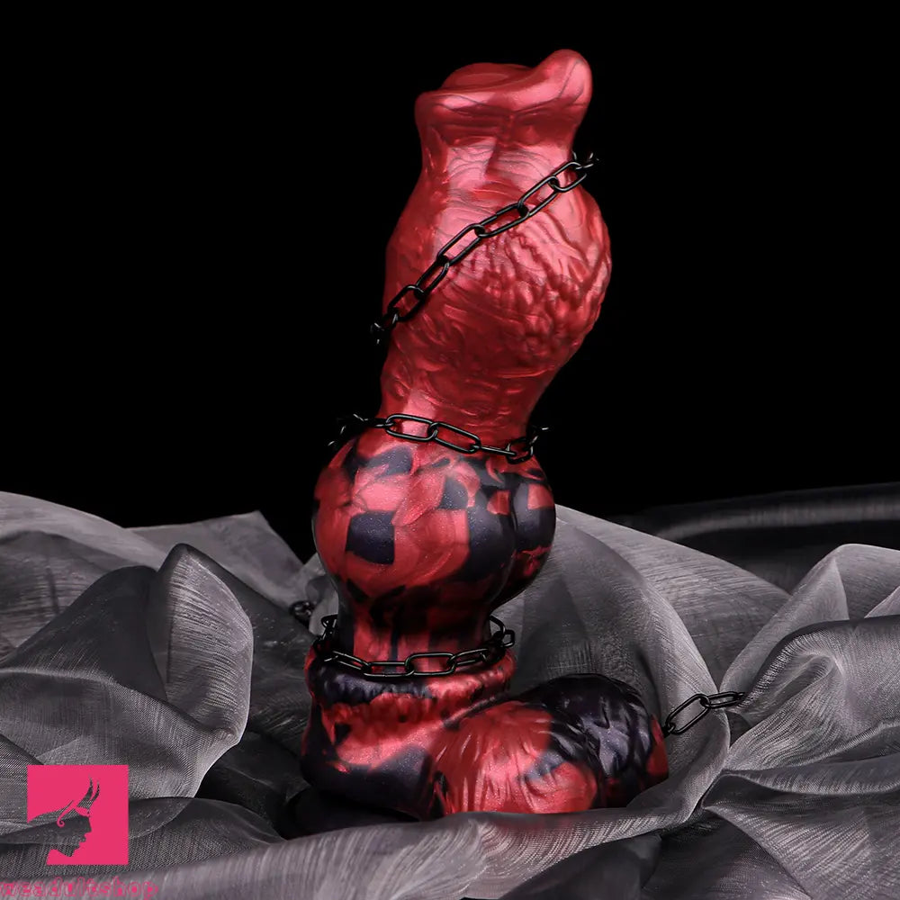 9.25in Knotted Dog Silicone Monster Creature Dildo Couple Foreplay Cock