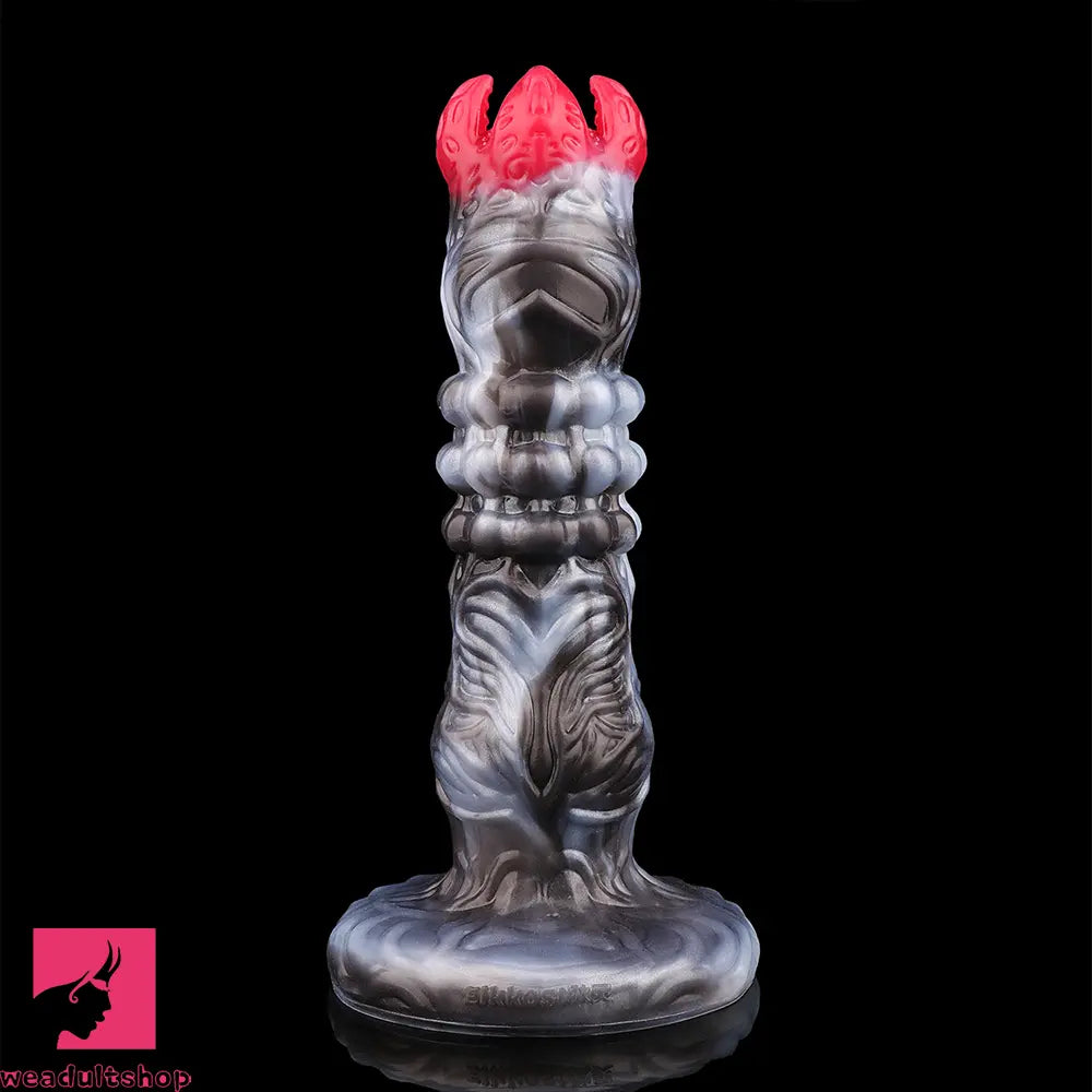 9.88in Ovipositor Egg Laying Inflatable Big Dildo Silicone Penis Texture