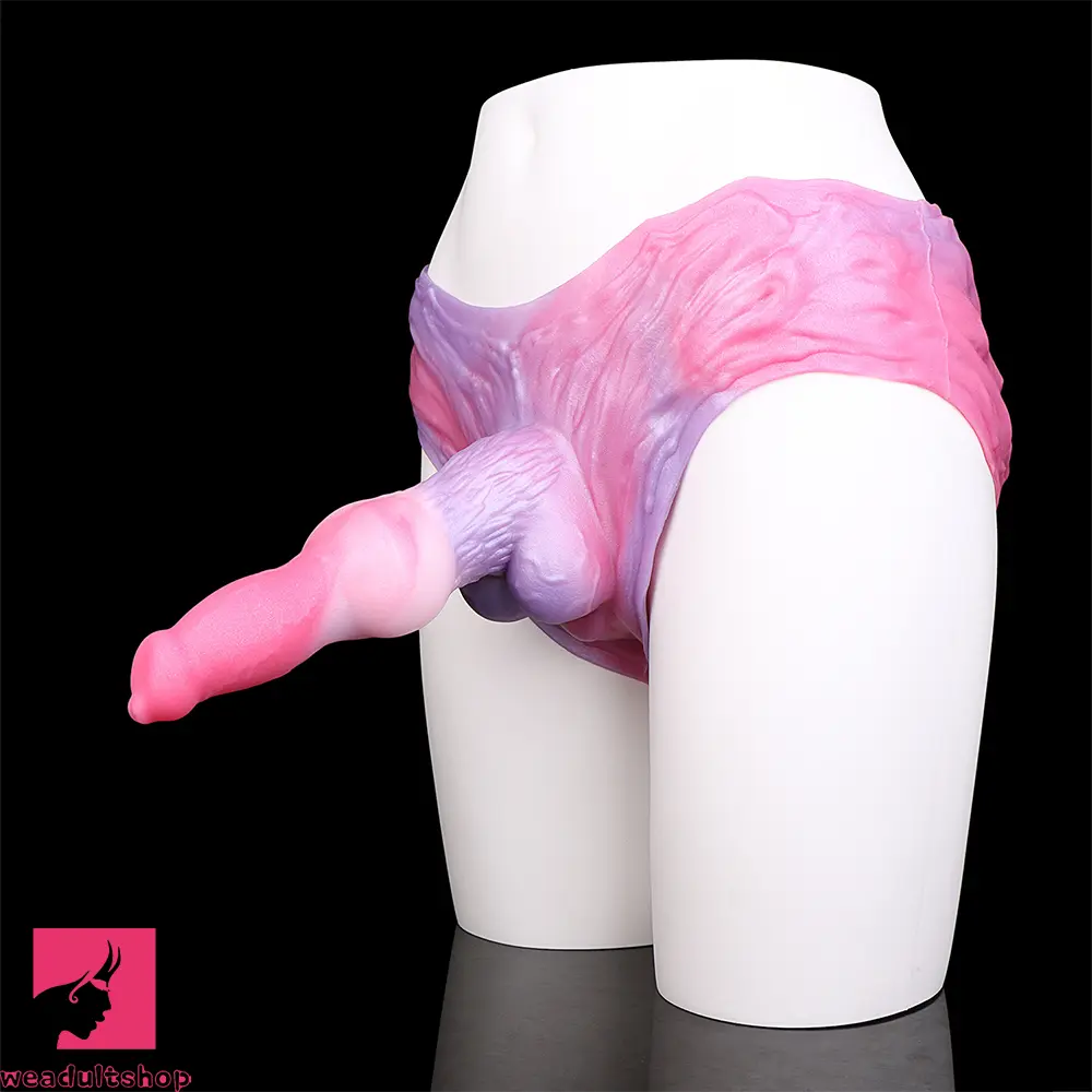 8.81in Knot Dog Silicone Monster Strap on Dildo For Couples Sex Orgasm
