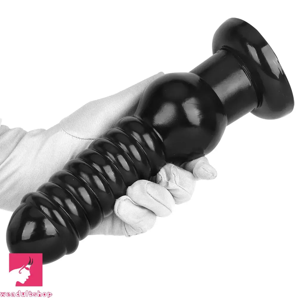 9.64in Knot Big Black Butt Plug PVC Dildo Suction Cup Knotting Cock Dildo