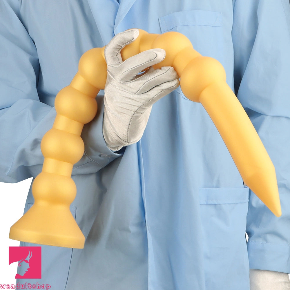 23.62in Soft Seven Beads Expansion Long Deep Huge Anal Plug Cock Dildo