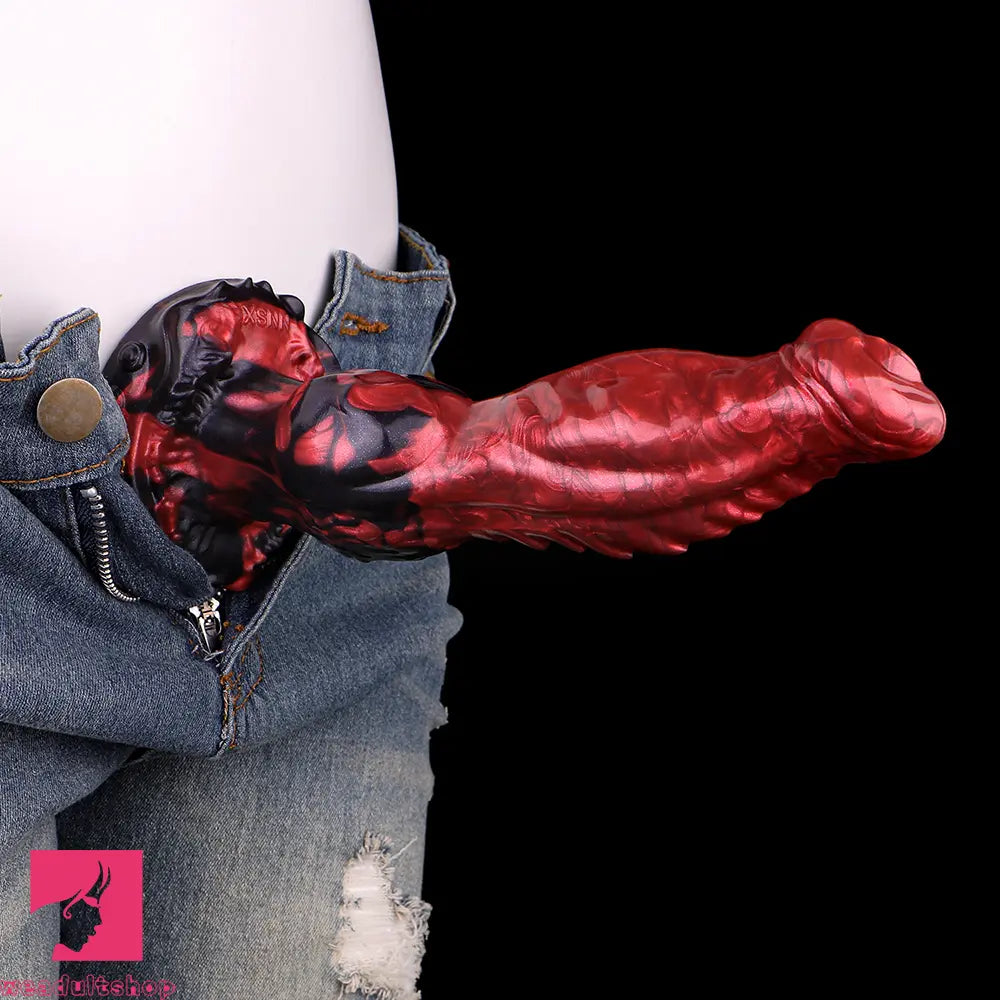 8.46in Knotted Silicone Big Animal Monster Odd Dildo Orgasm Cock