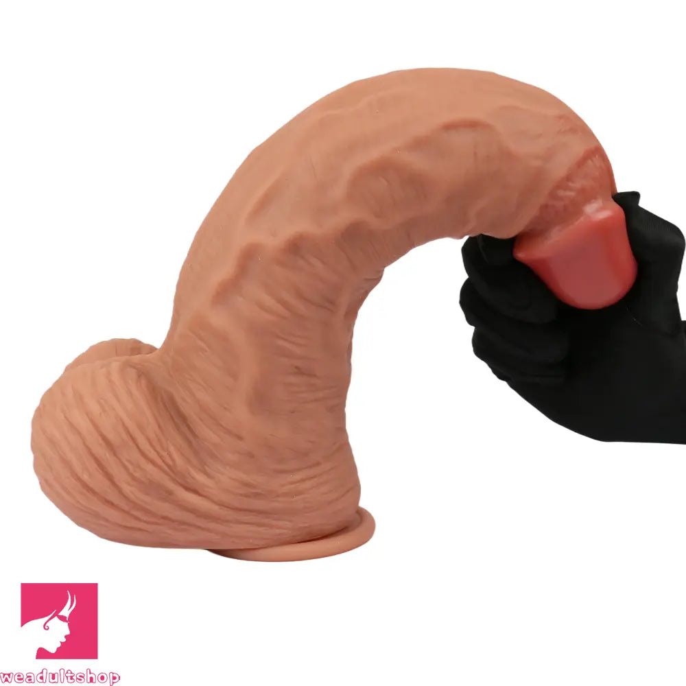 12.99in Huge Thick Lifelike Silicone Dildo Stimulate Solo Play Accessory