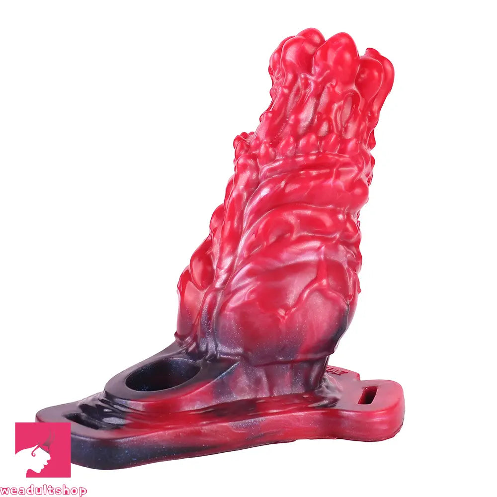 5.55in Odd Hollow Dildo Built-in keel Vibration Remote Strap on Penis Sleeve