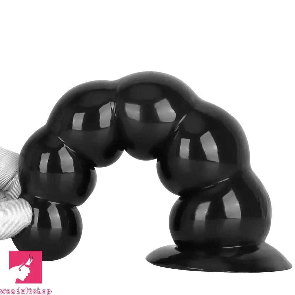 6.7in 8.26in Anal Beads Dildo PVC Black Sex With Powerful Suction Cup
