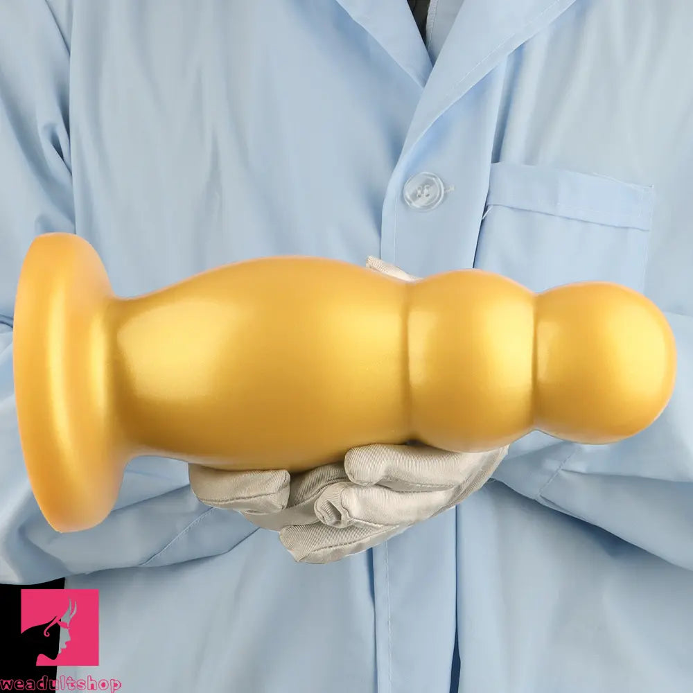 6.7in 10.23in Golden Silicone Extra Large Thick Butt Plug Dildo Butt Beads