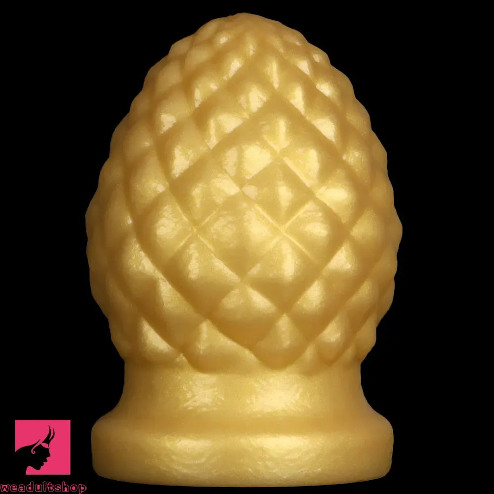 2.95in 4.52in Newbie Gold Silicone Soft Suction Cup Mini Anal Plug Dildo
