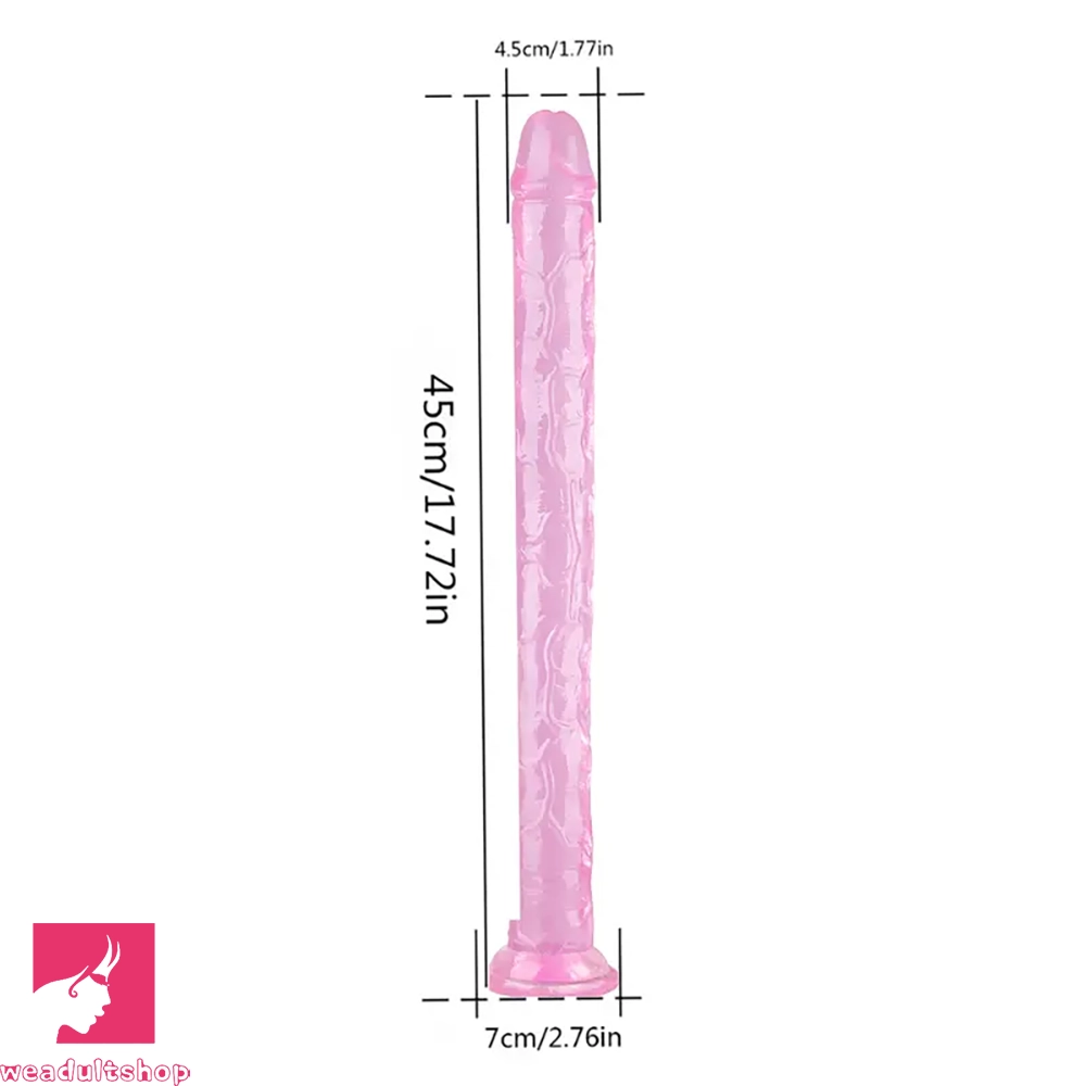 17.72in Long Big PVC Double Ended Dildo For Anal Vaginal Sex G Spot