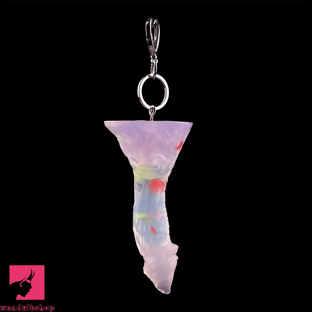 4.72in 5.9in 7.08in 8.66in Silicone Fantasy Soft Women Dildo With Key Chain
