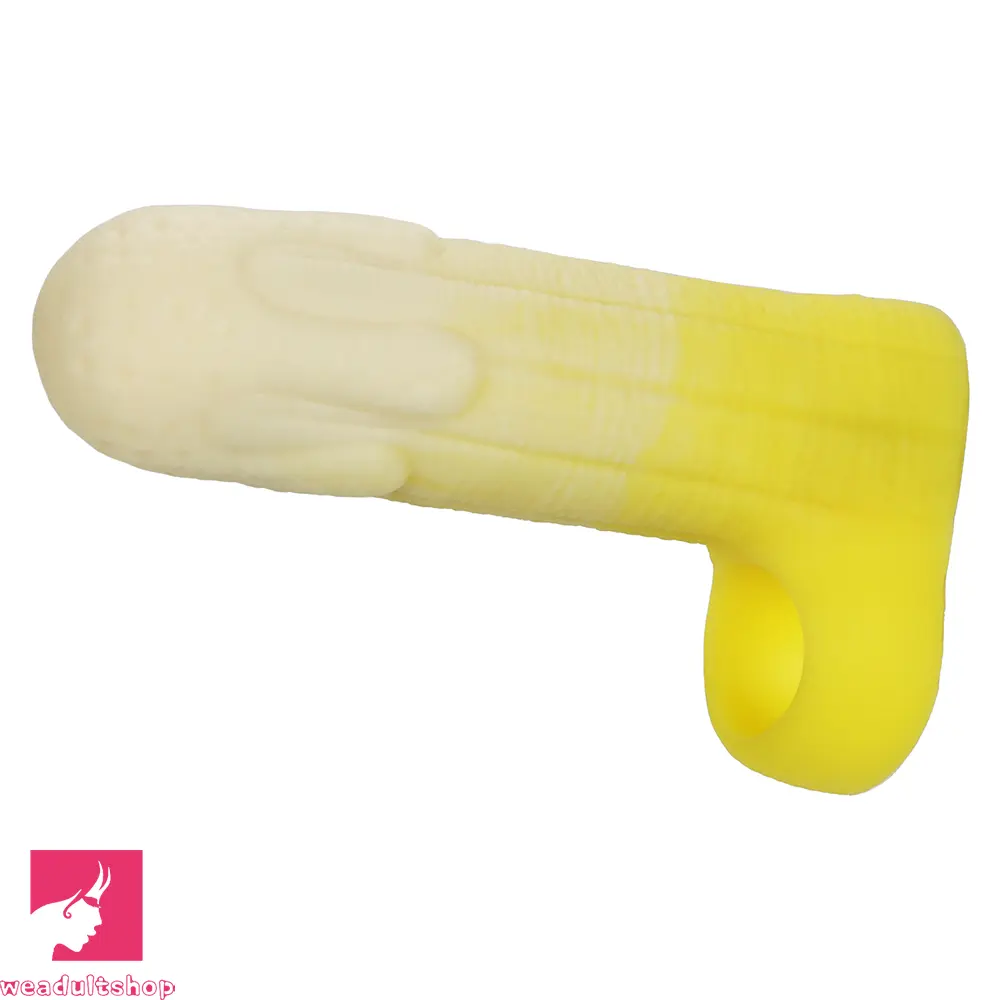 5.11in 5.31in 5.51in Banana Fantasy Hollow Dildo Sleeve Liquid Silicone Sleeve